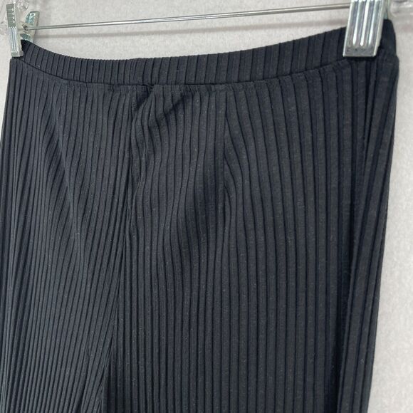 EILEEN FISHER Pants S Small Tencel Blend Stretch Ribbed Pull On Black USA - Picture 6 of 15